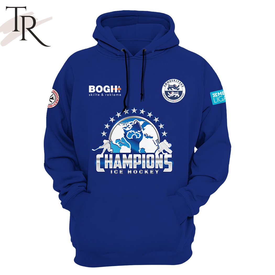 Sonderjyske Ishockey Champions 2024 Hoodie - Navy
