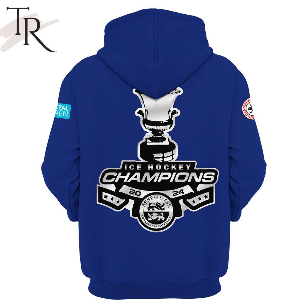 Sonderjyske Ishockey Champions 2024 Hoodie - Navy