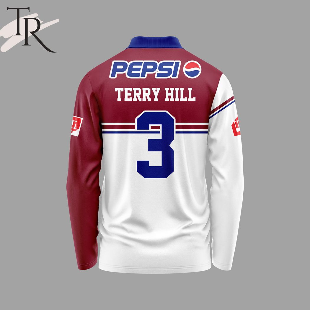 Terry Hill 3 Retro Long Sleeve Polo Shirt