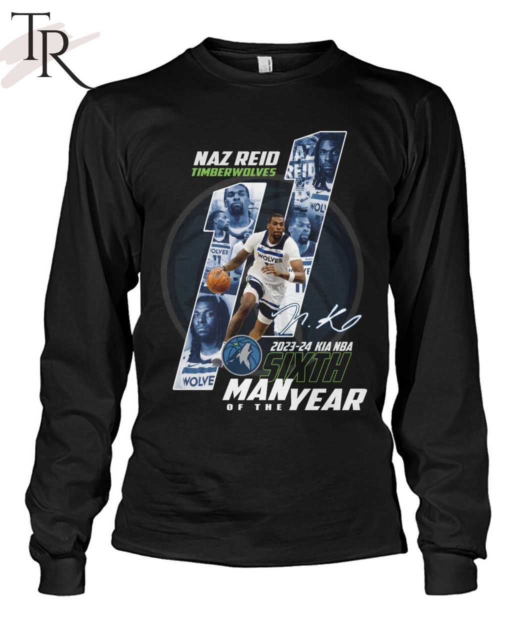 Naz Reid Timberwolves 2023-24 Kia NBA Sixth Man Of The Year T-Shirt