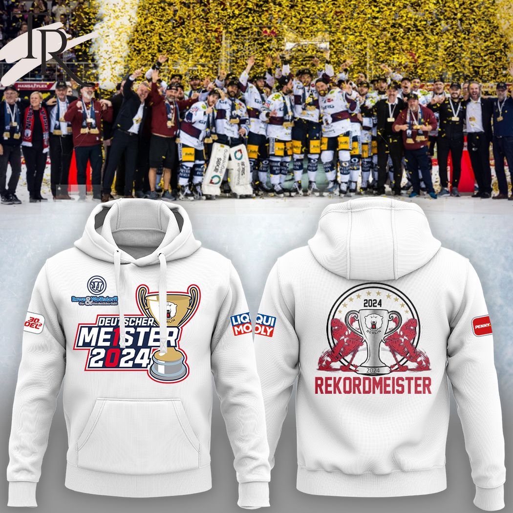 Eisbaren Berlin Deutscher Meister 2024 Rekordmeister Hoodie - White