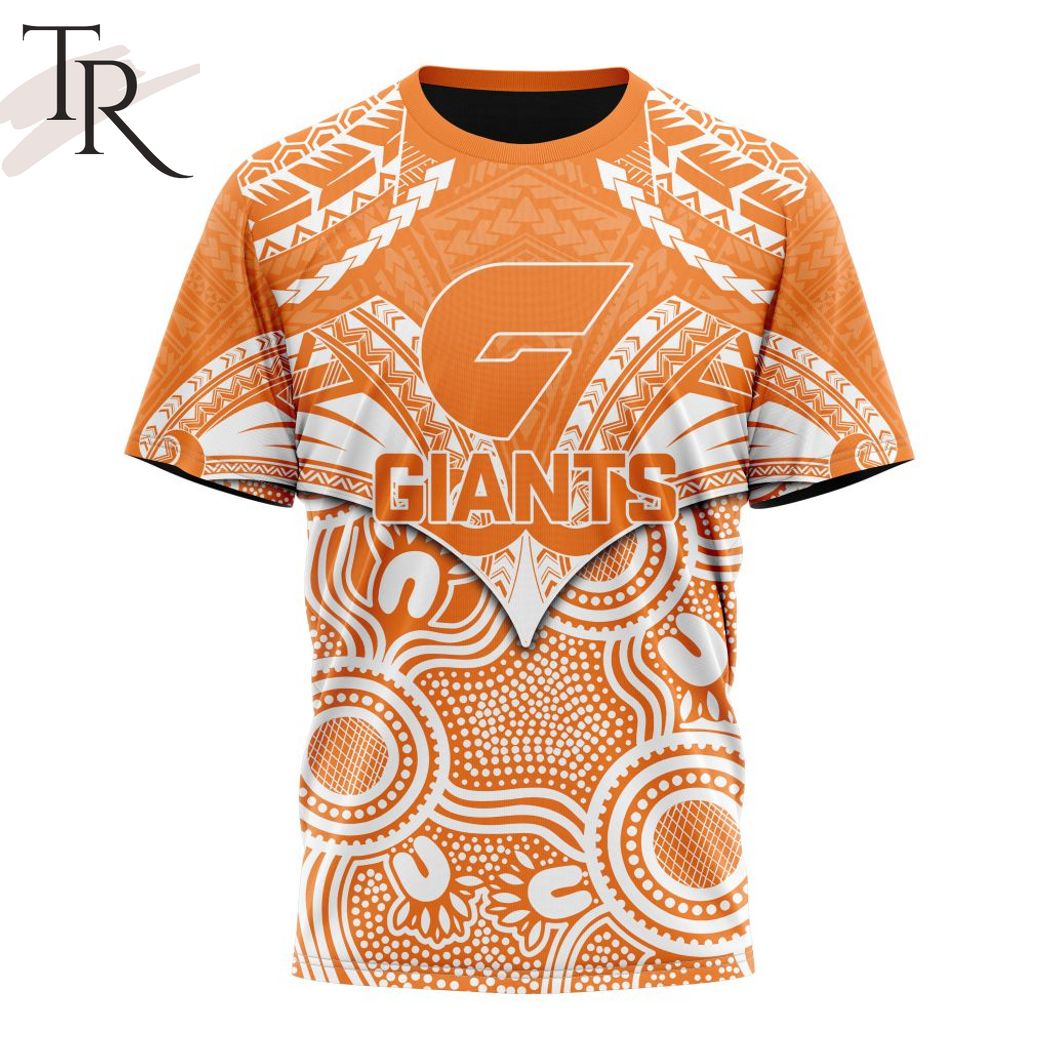 AFL Greater Western Sydney Giants Special Indigenous Mix Polynesian Design Hoodie
