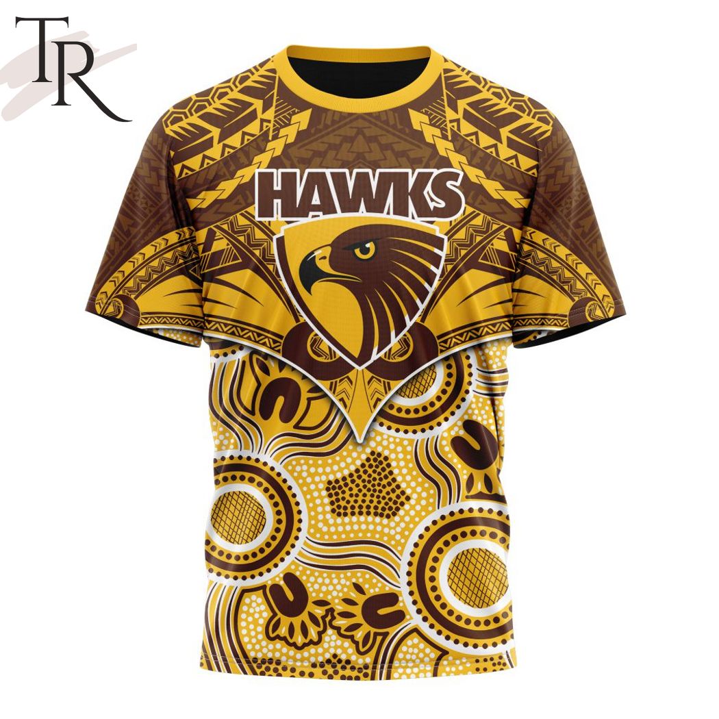 AFL Hawthorn Football Club Special Indigenous Mix Polynesian Design Hoodie