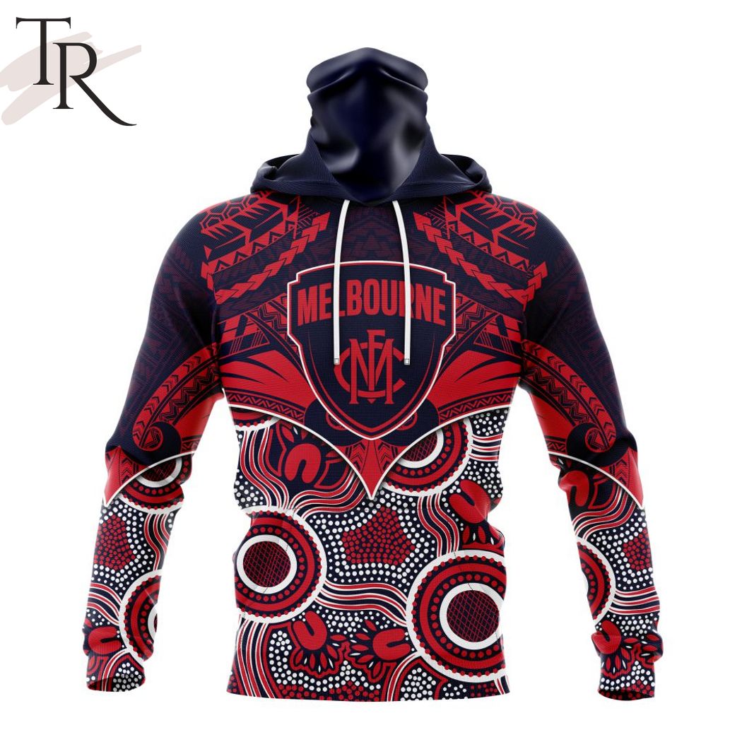 AFL Melbourne Football Club Special Indigenous Mix Polynesian Design Hoodie