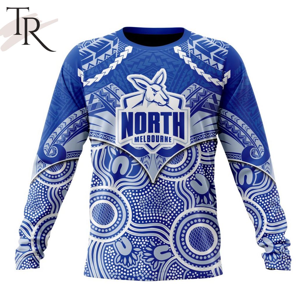 AFL North Melbourne Football Club Special Indigenous Mix Polynesian Design Hoodie