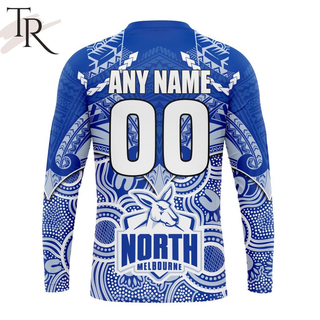 AFL North Melbourne Football Club Special Indigenous Mix Polynesian Design Hoodie