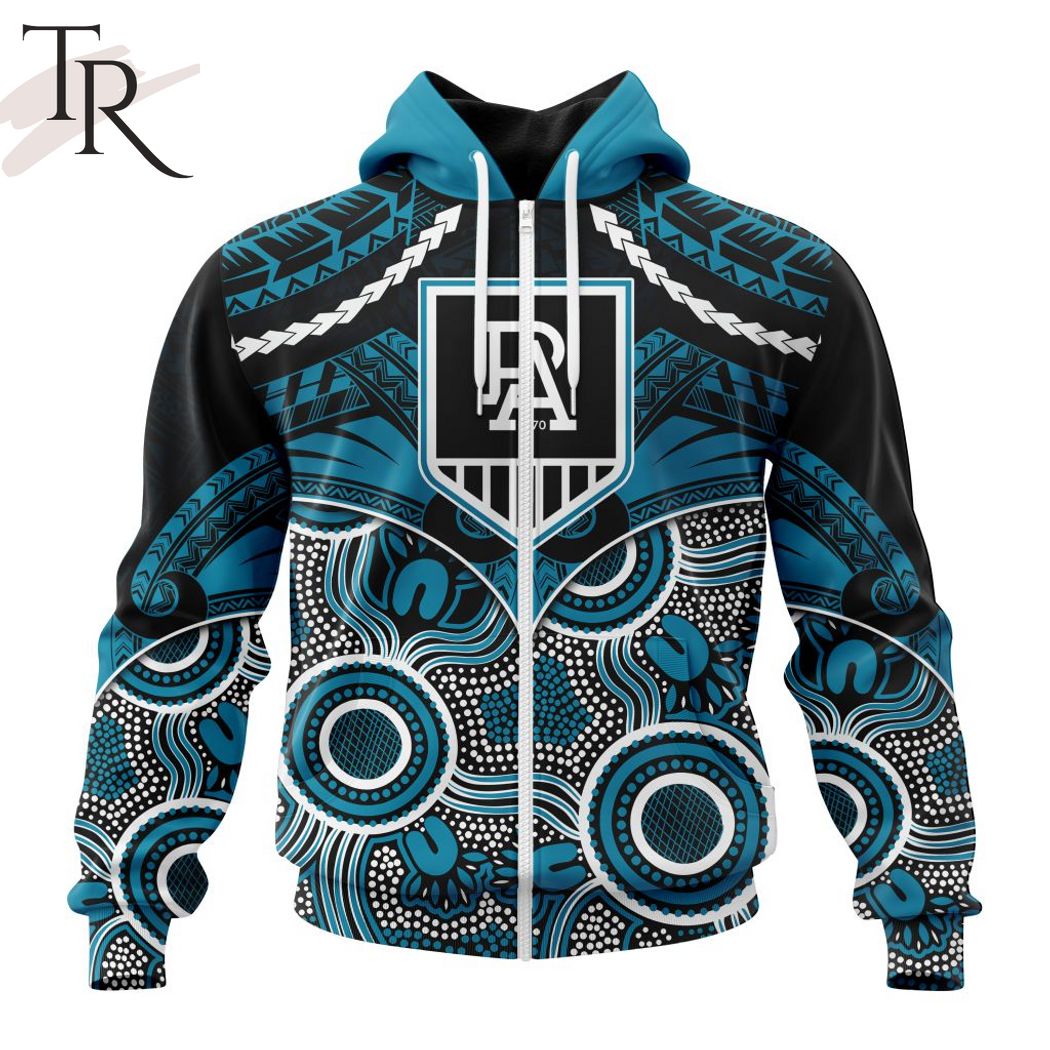AFL Port Adelaide Football Club Special Indigenous Mix Polynesian Design Hoodie
