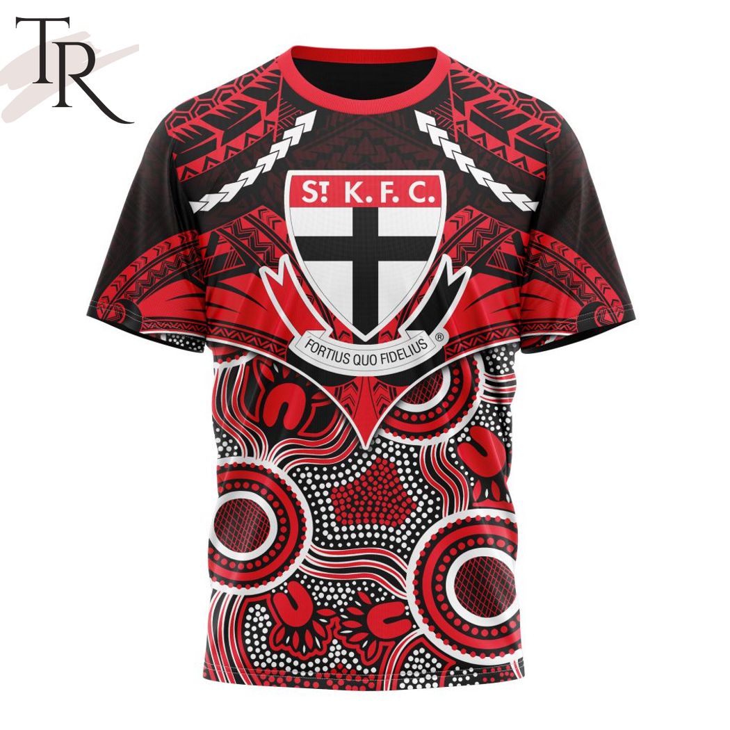 AFL St Kilda Football Club Special Indigenous Mix Polynesian Design Hoodie