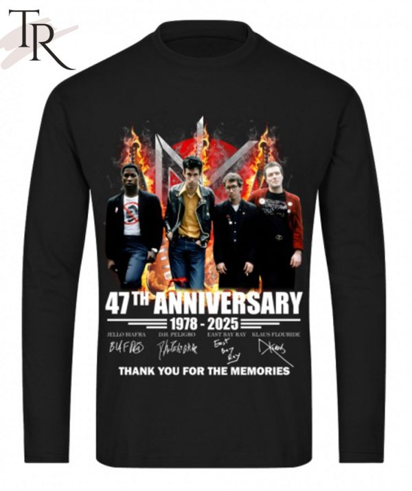 Dead Kennedys 47th Anniversary 1978-2025 Thank You For The Memories T-Shirt