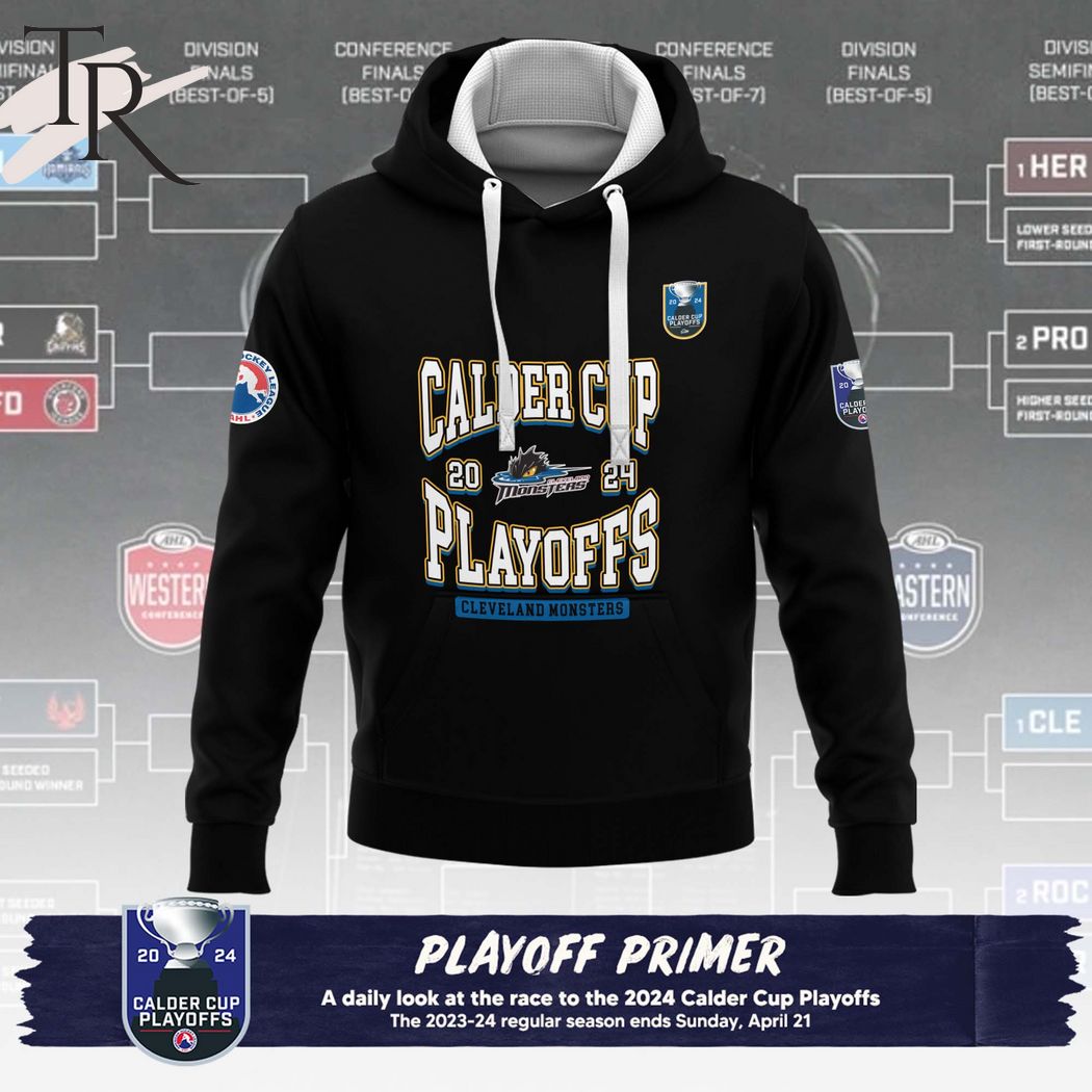 AHL Cleveland Monsters 2024 Calder Cup Playoffs Hoodie, Cap - Black