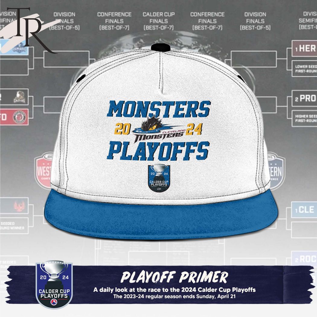AHL Cleveland Monsters 2024 Playoffs Calder Cup Hoodie, Cap - White