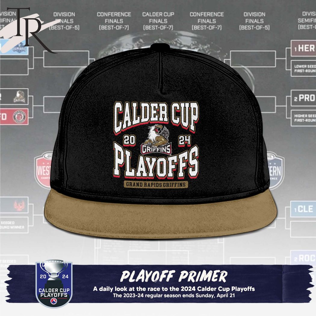 AHL Grand Rapids Griffins 2024 Calder Cup Playoffs Hoodie, Cap - Black