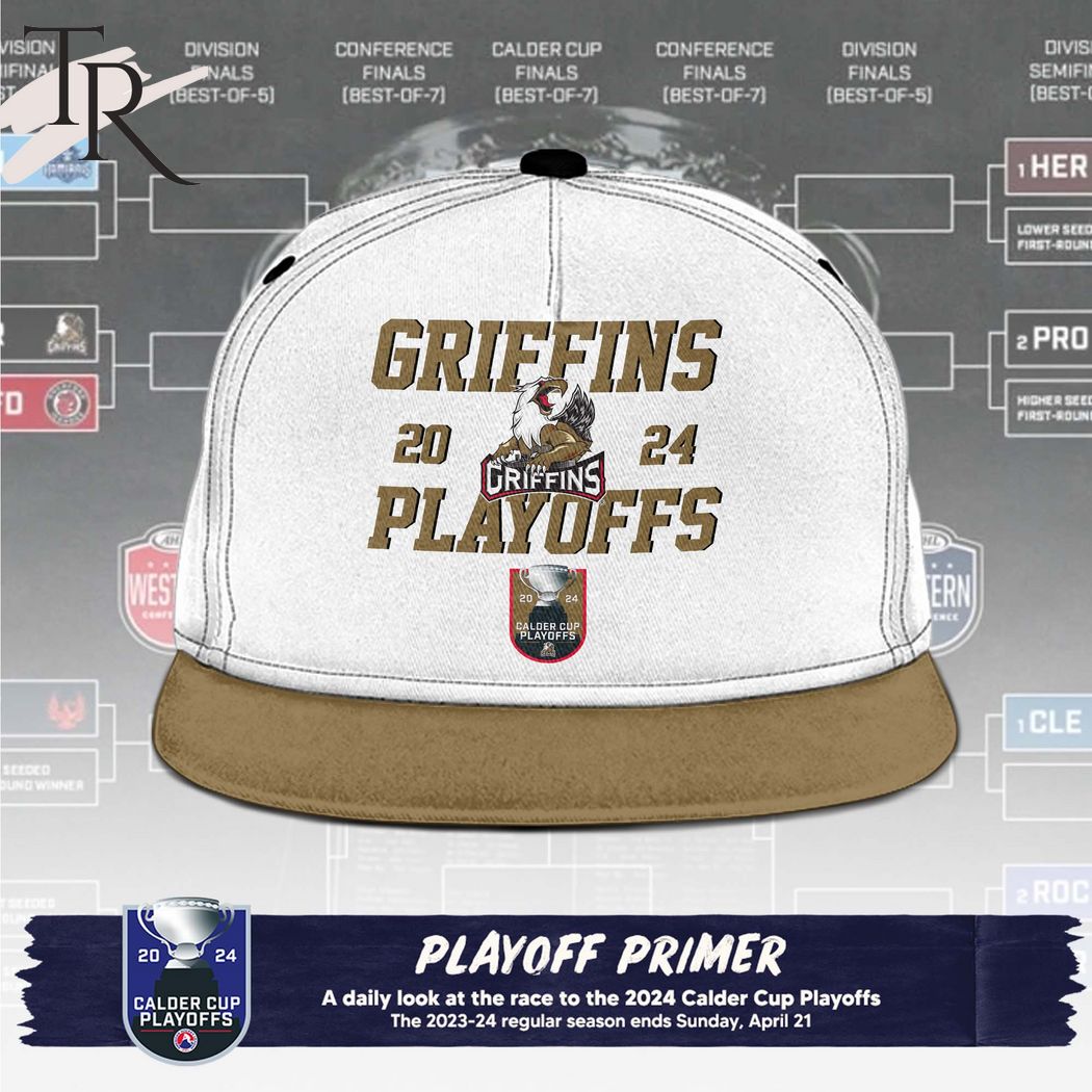 AHL Grand Rapids Griffins 2024 Calder Cup Playoffs Hoodie, Cap - White