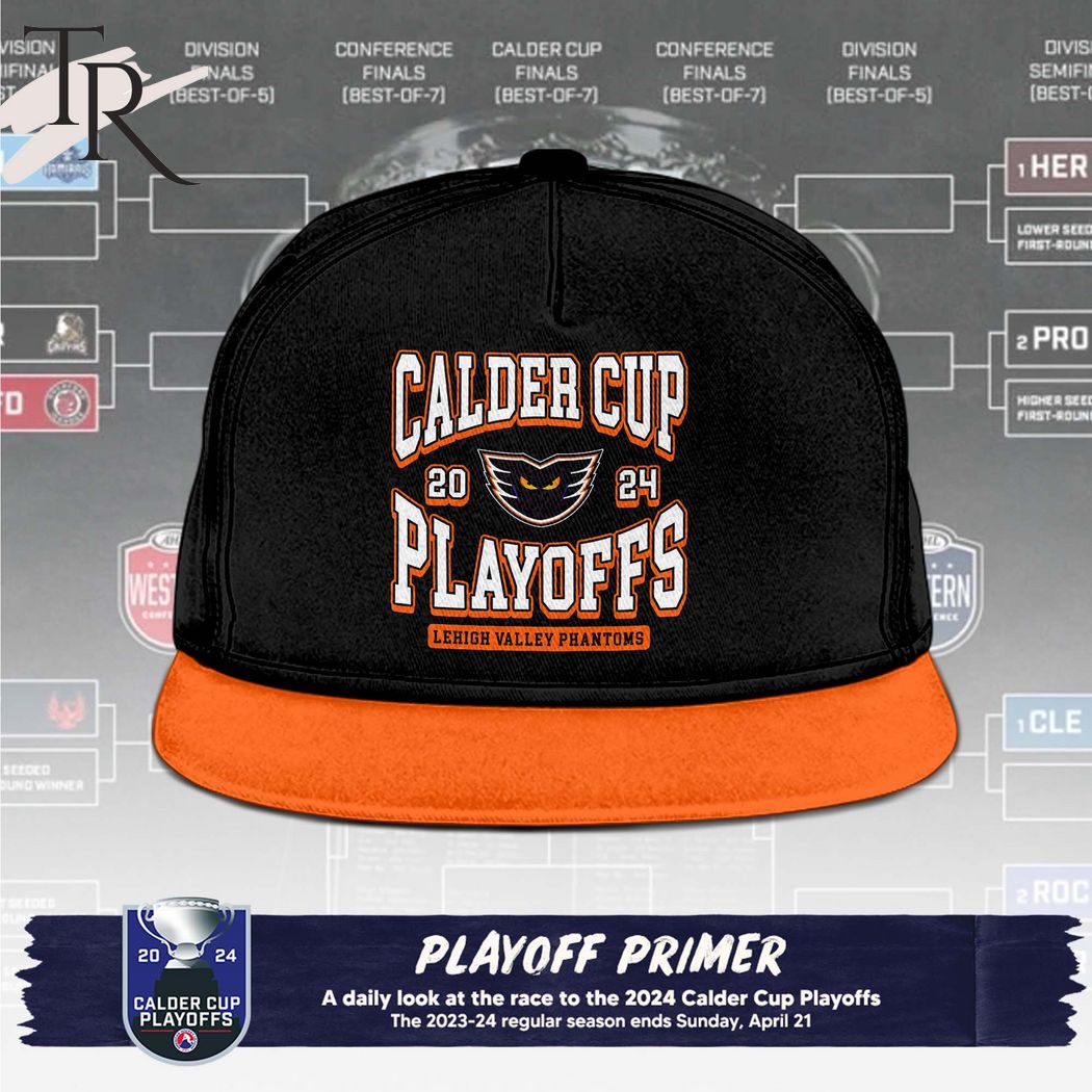 AHL Lehigh Valley Phantoms 2024 Calder Cup Playoffs Hoodie, Cap - Black