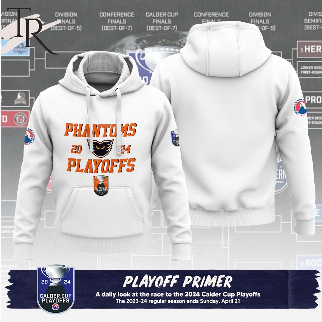 AHL Lehigh Valley Phantoms 2024 Calder Cup Playoffs Hoodie, Cap - White