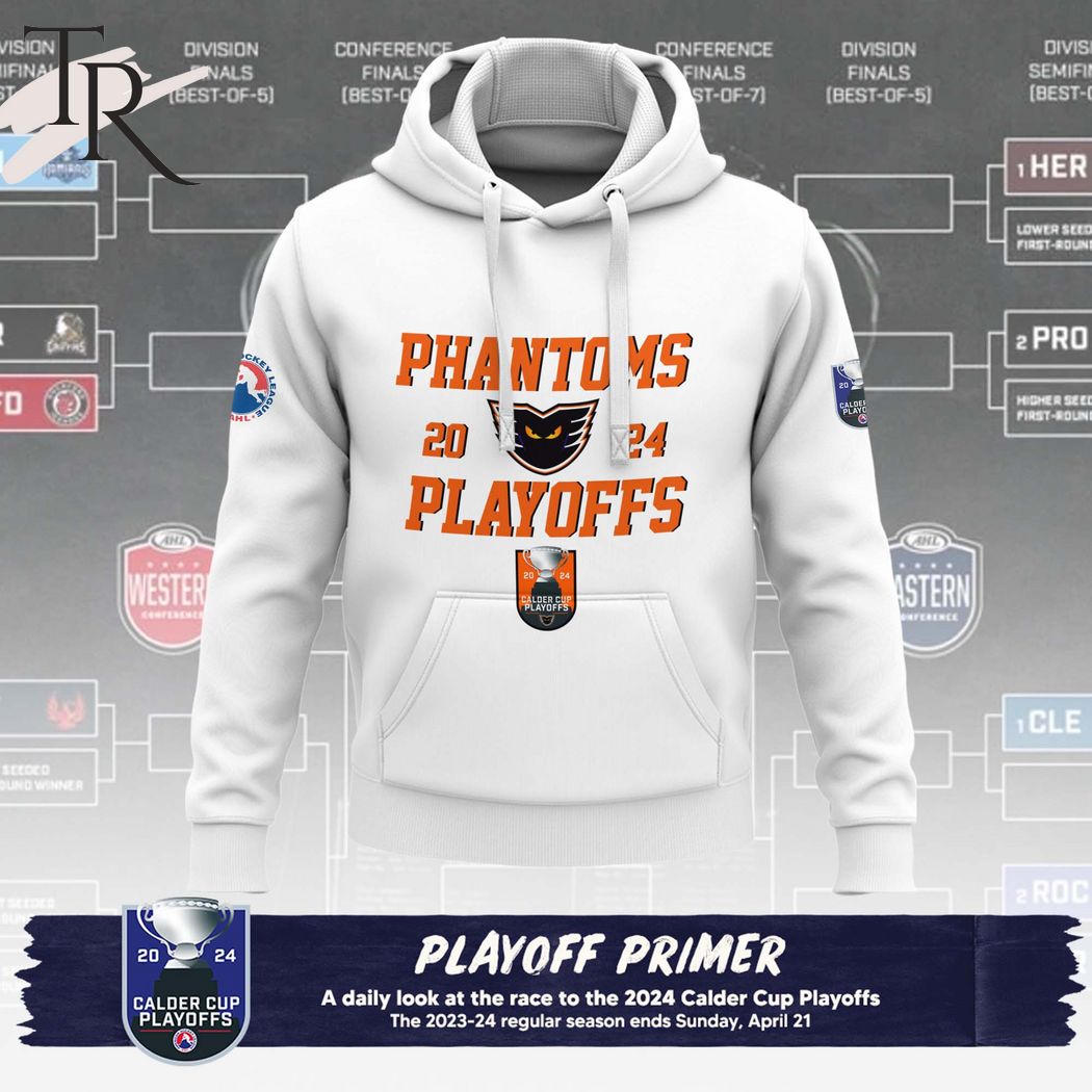 AHL Lehigh Valley Phantoms 2024 Calder Cup Playoffs Hoodie, Cap - White