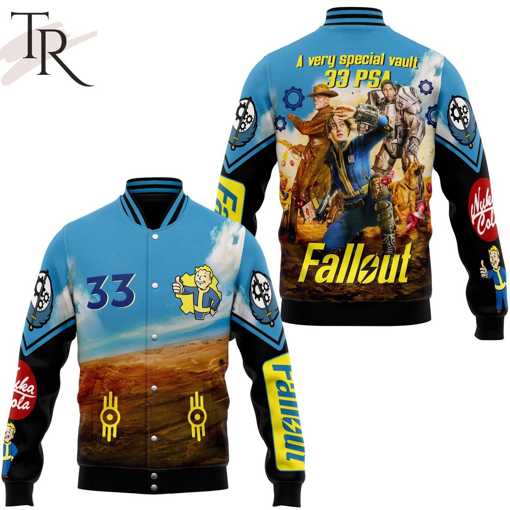 A Very Special Vault 33 PSA Fallout Baseball Jacket