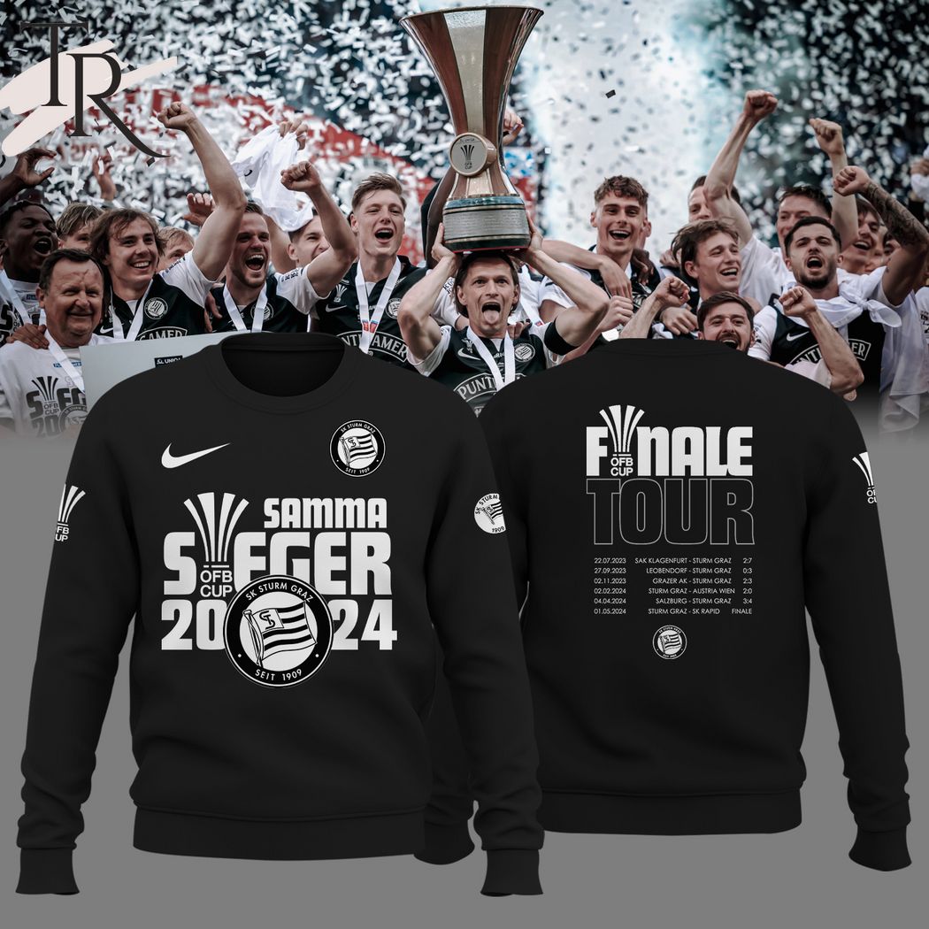 SK Sturm Graz Samma Sieger 2024 Cup Finale Tour Hoodie - Black