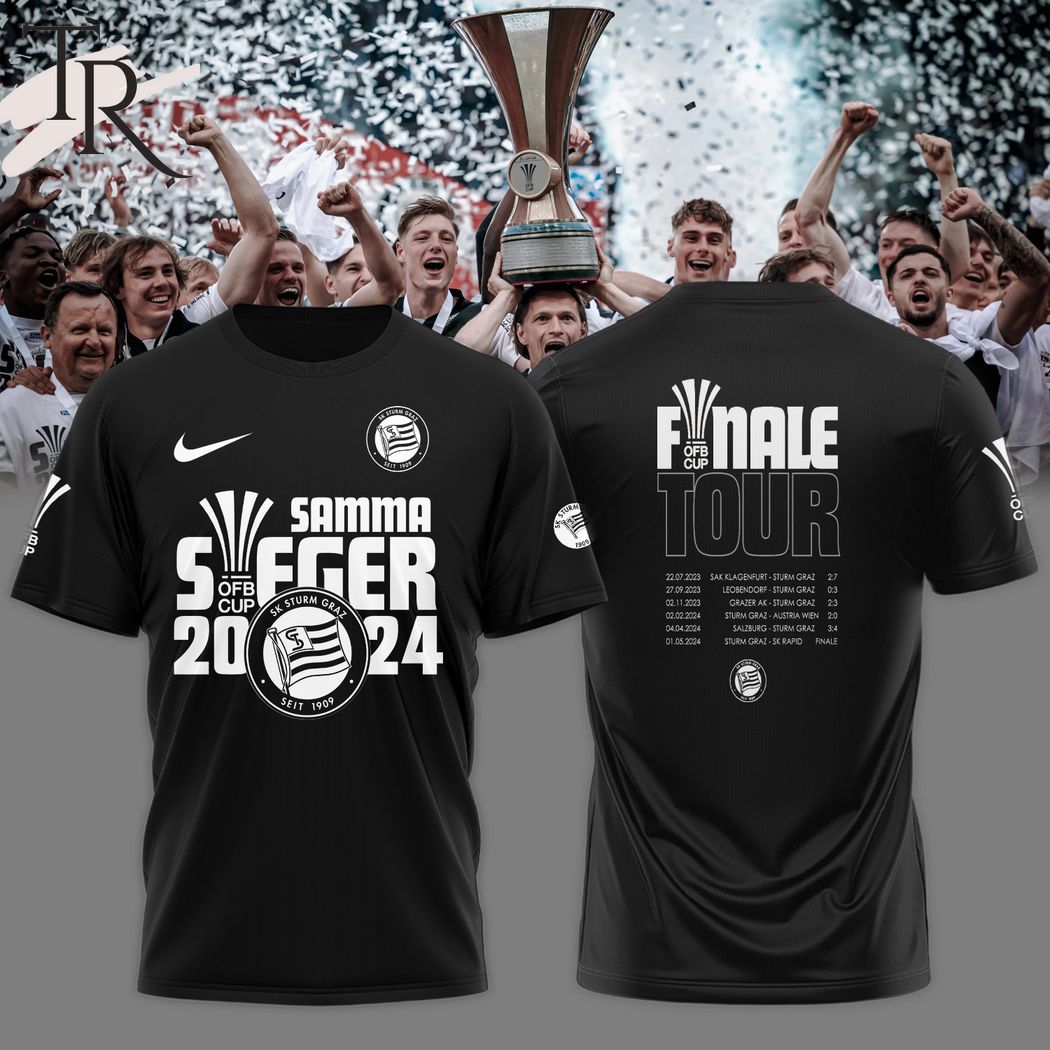 SK Sturm Graz Samma Sieger 2024 Cup Finale Tour Hoodie - Black