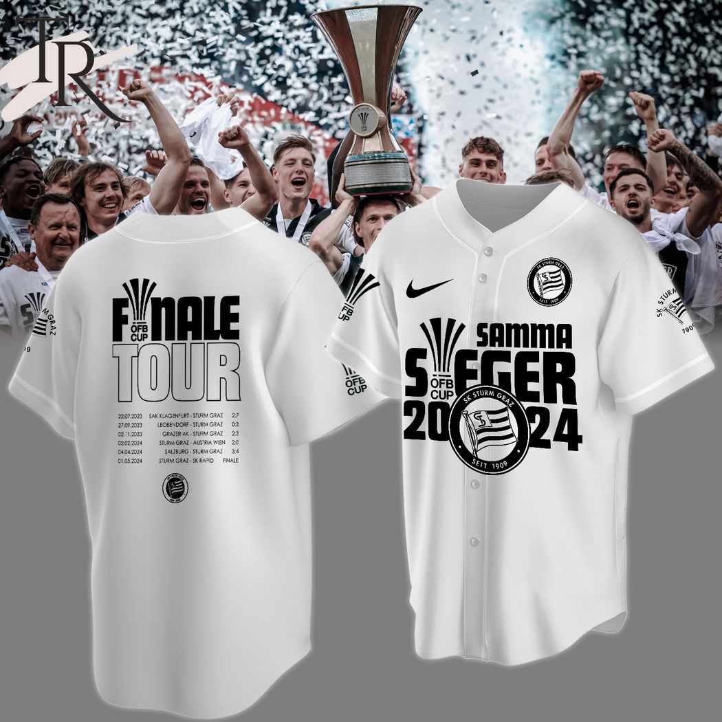 SK Sturm Graz Samma Sieger 2024 Cup Finale Tour Hoodie - White