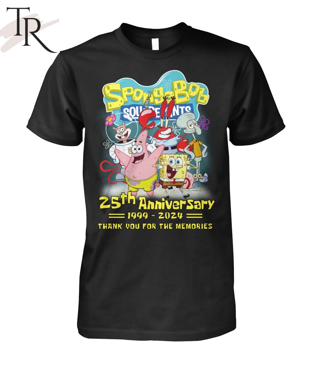 SpongeBob SquarePants 25th Anniversary 1999-2024 Thank You For The Memories T-Shirt