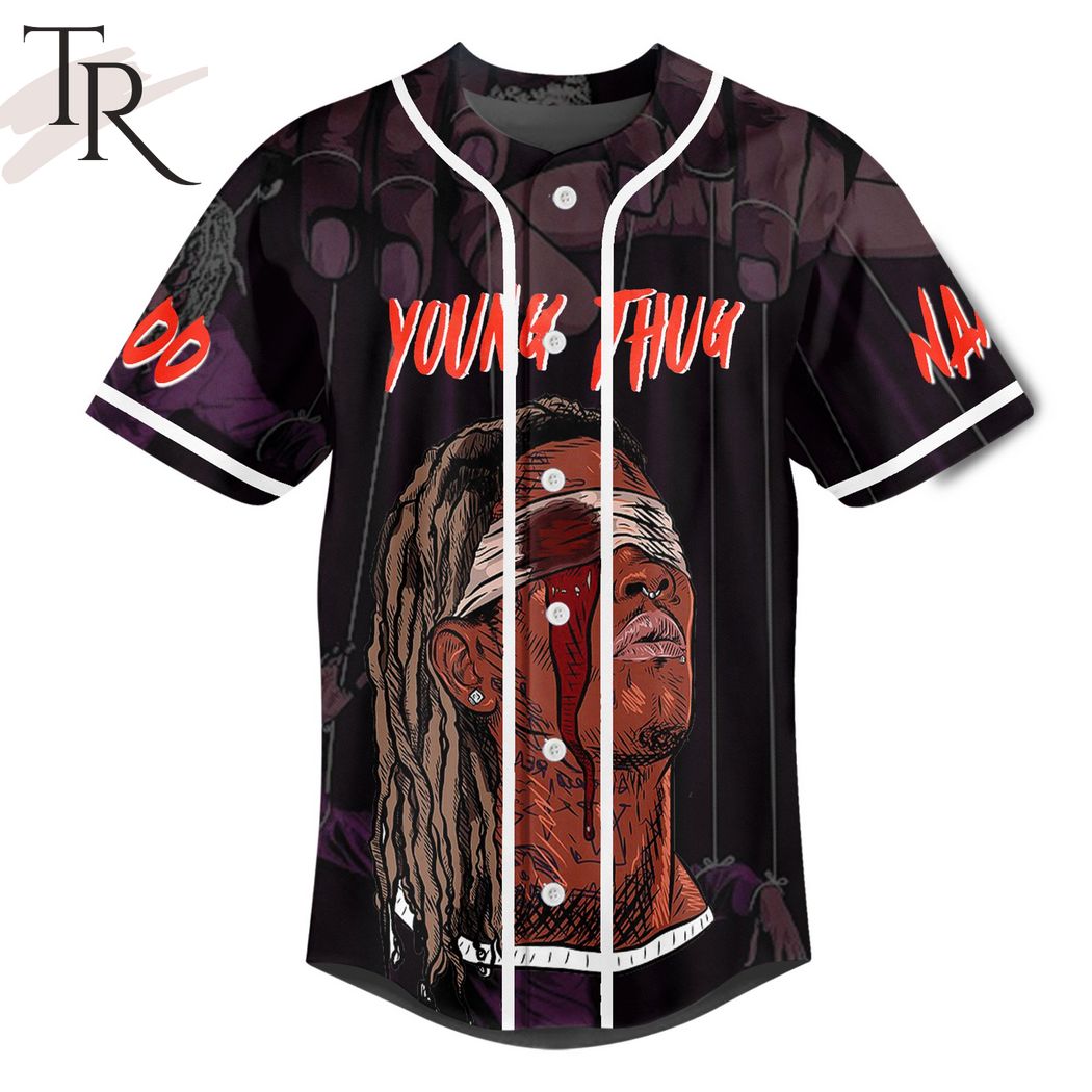 Young Thug Up With Jesus Down With Santa Custom Baseball Jersey