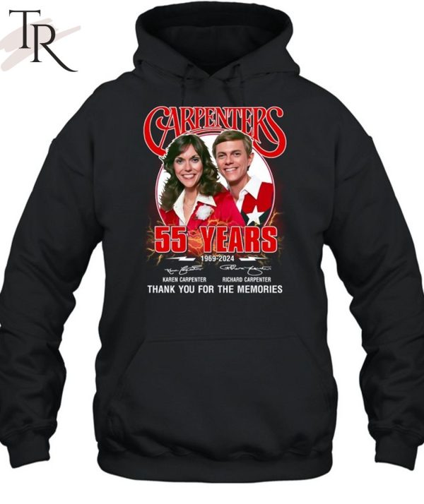 The Carpenters 55 Years 1969-2024 Thank You For The Memories T-Shirt