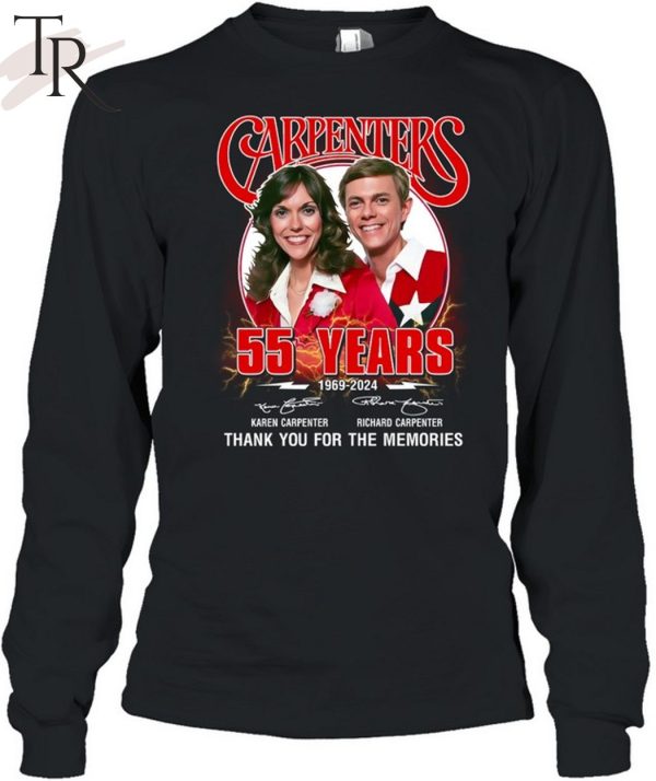 The Carpenters 55 Years 1969-2024 Thank You For The Memories T-Shirt