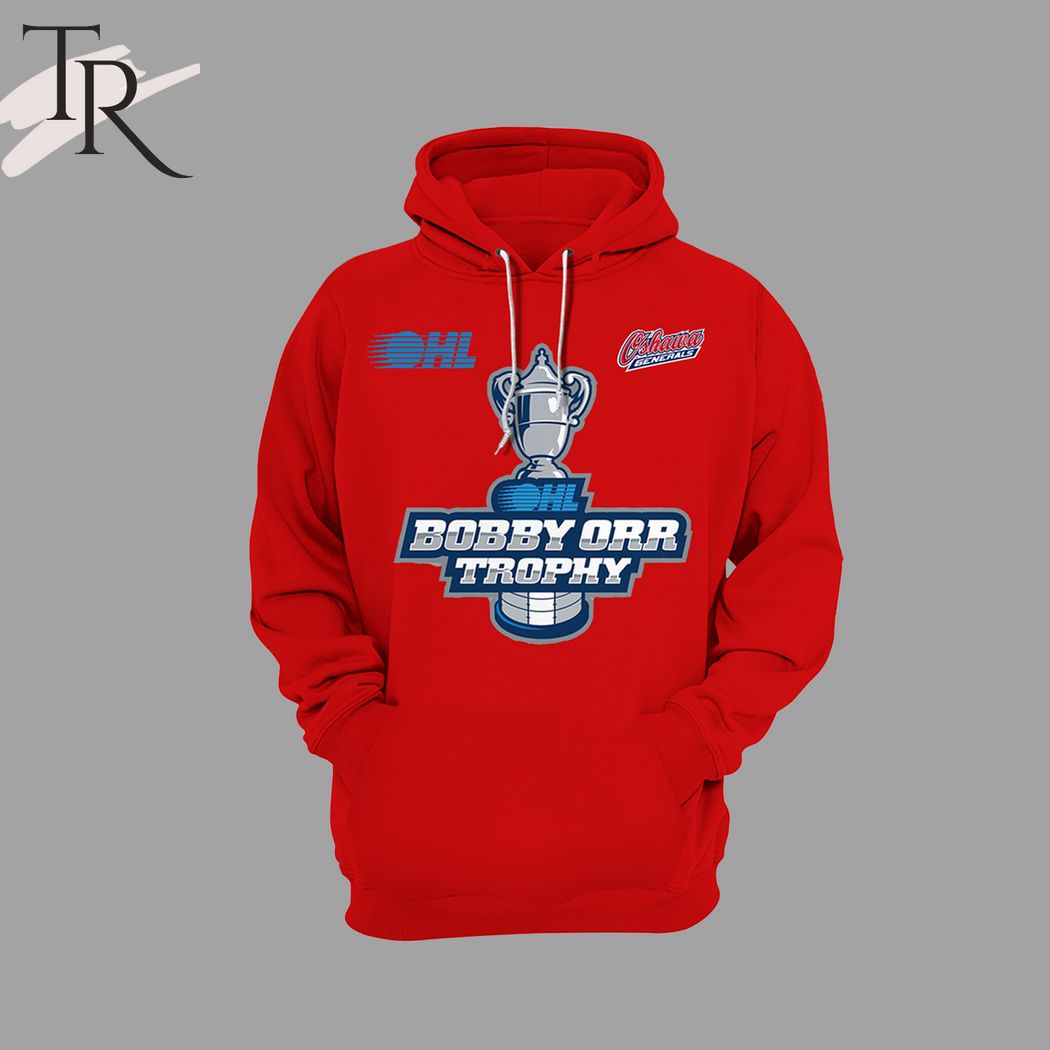 Oshawa Generals Hockey 2024 Bobby Orr Trophy Champions Hoodie - Red