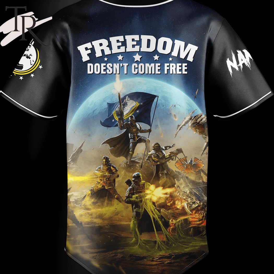 Helldivers Freedom Doesn't Come Free Custom Baseball Jersey