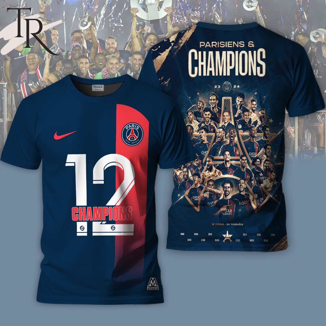 Paris Saint-Germain Champions Ligue 1 2023 - 2024 Hoodie