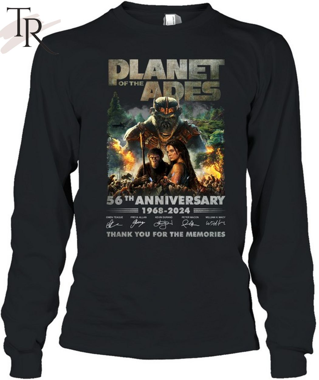 Kingdom Of The Planet Of The Apes 56th Anniversary 1968-2024 Thank You For The Memories T-Shirt