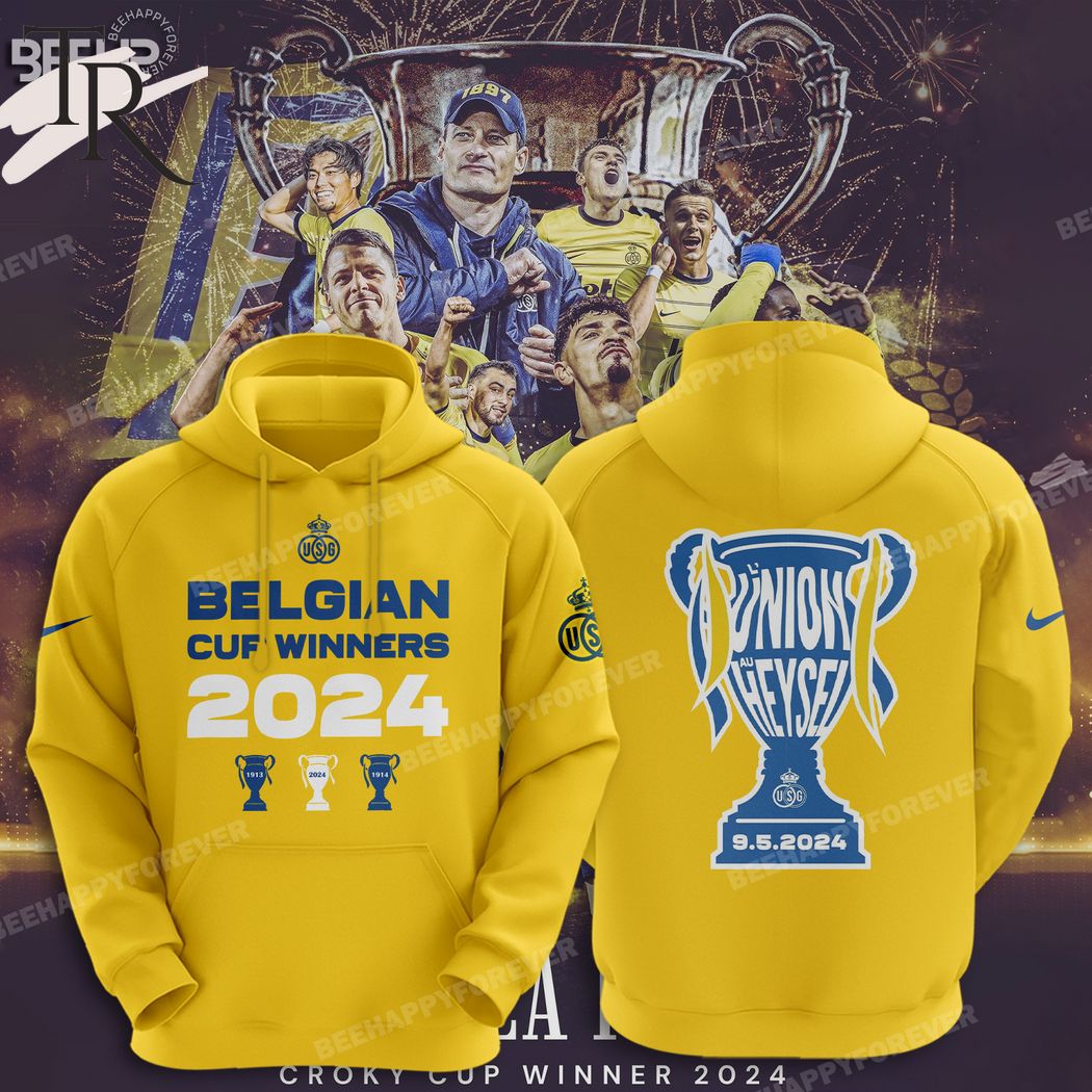 Union Saint-Gilloise Belgian Cup Winner 2024 Hoodie - Yellow