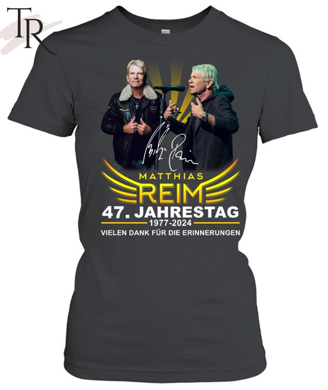 Matthias Reim 47. Jahrestag 1977-2024 Vielen Dank Fur Die Erinnerungen T-Shirt