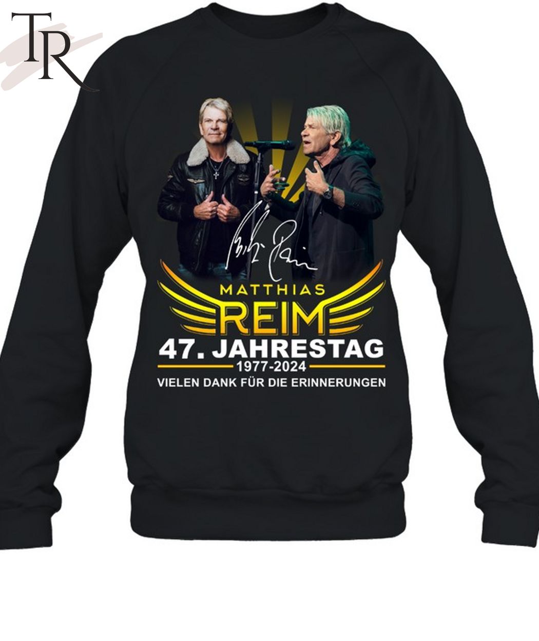 Matthias Reim 47. Jahrestag 1977-2024 Vielen Dank Fur Die Erinnerungen T-Shirt