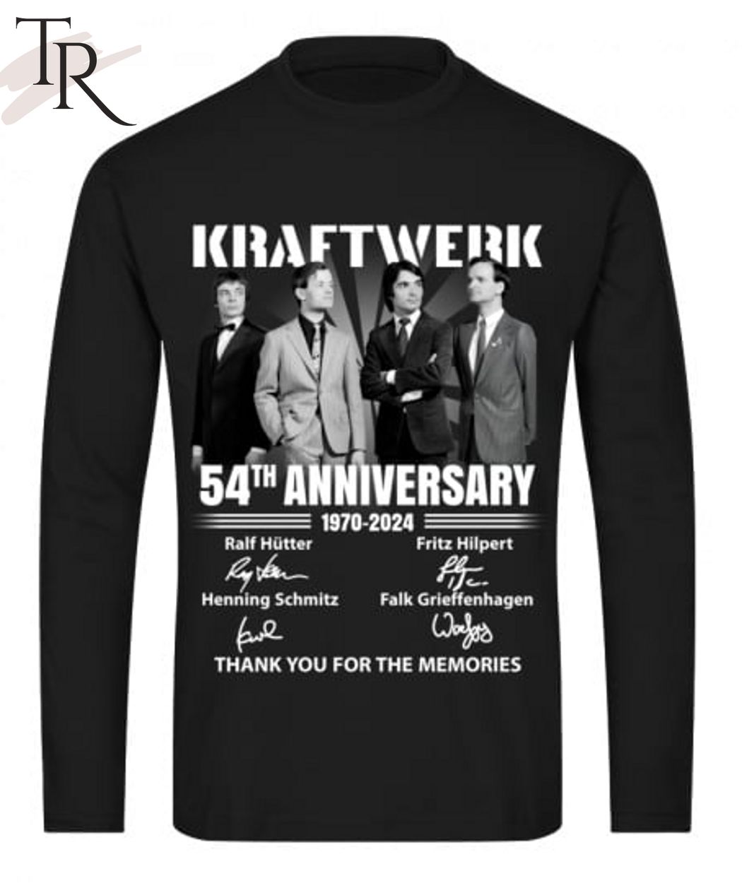 Kraftwerk 54th Anniversary 1970-2024 Thank You For The Memories T-Shirt