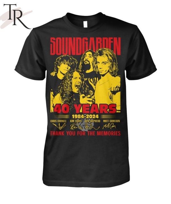 Soundgarden 40 Years 1984-2024 Thank You For The Memories T-Shirt