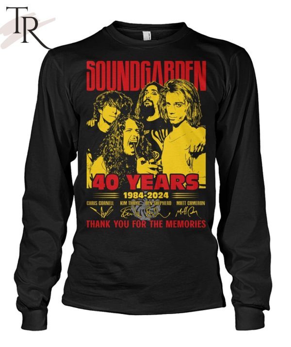 Soundgarden 40 Years 1984-2024 Thank You For The Memories T-Shirt