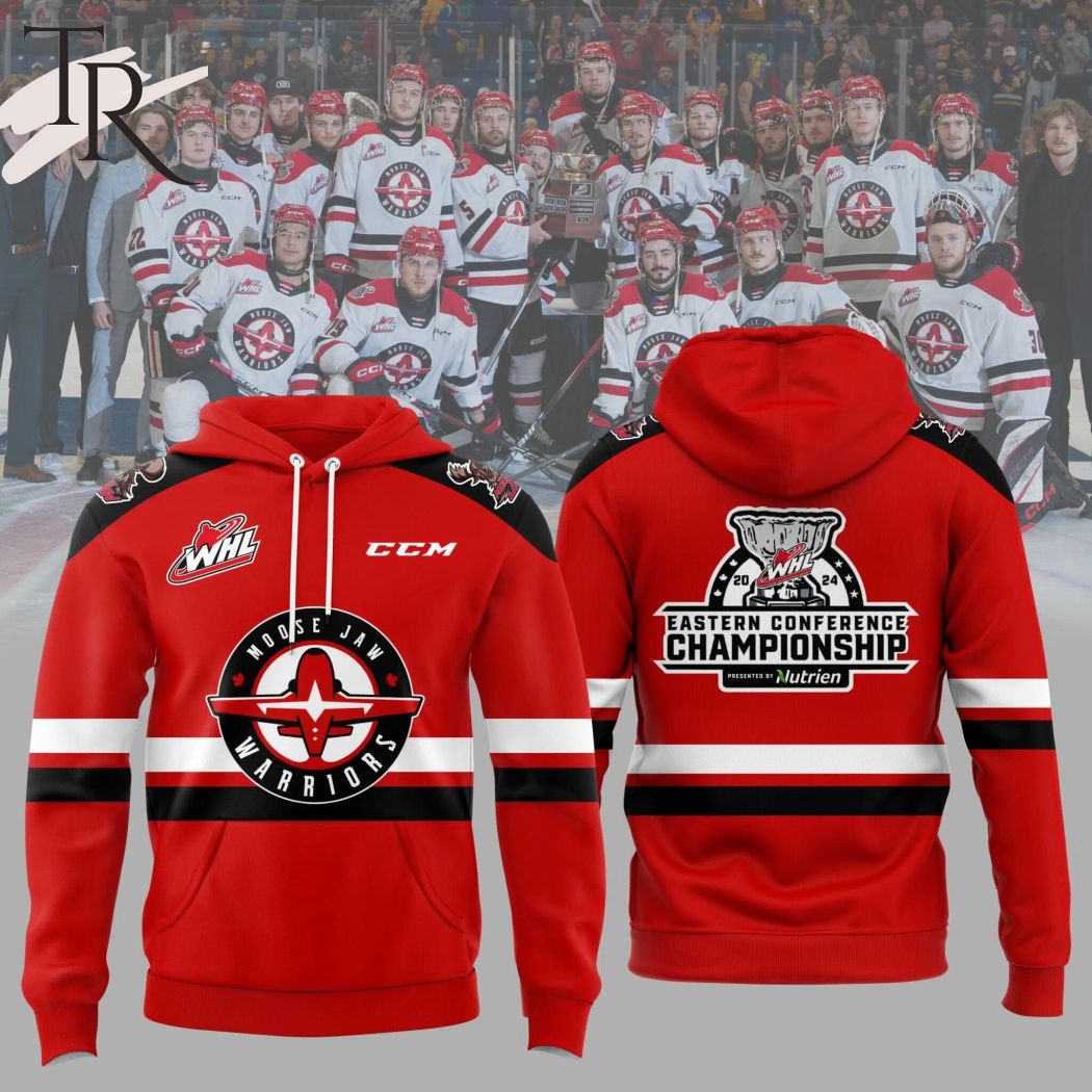 Moose Jaw Warriors Eastern Conference Champions Hoodie, Cap - Red