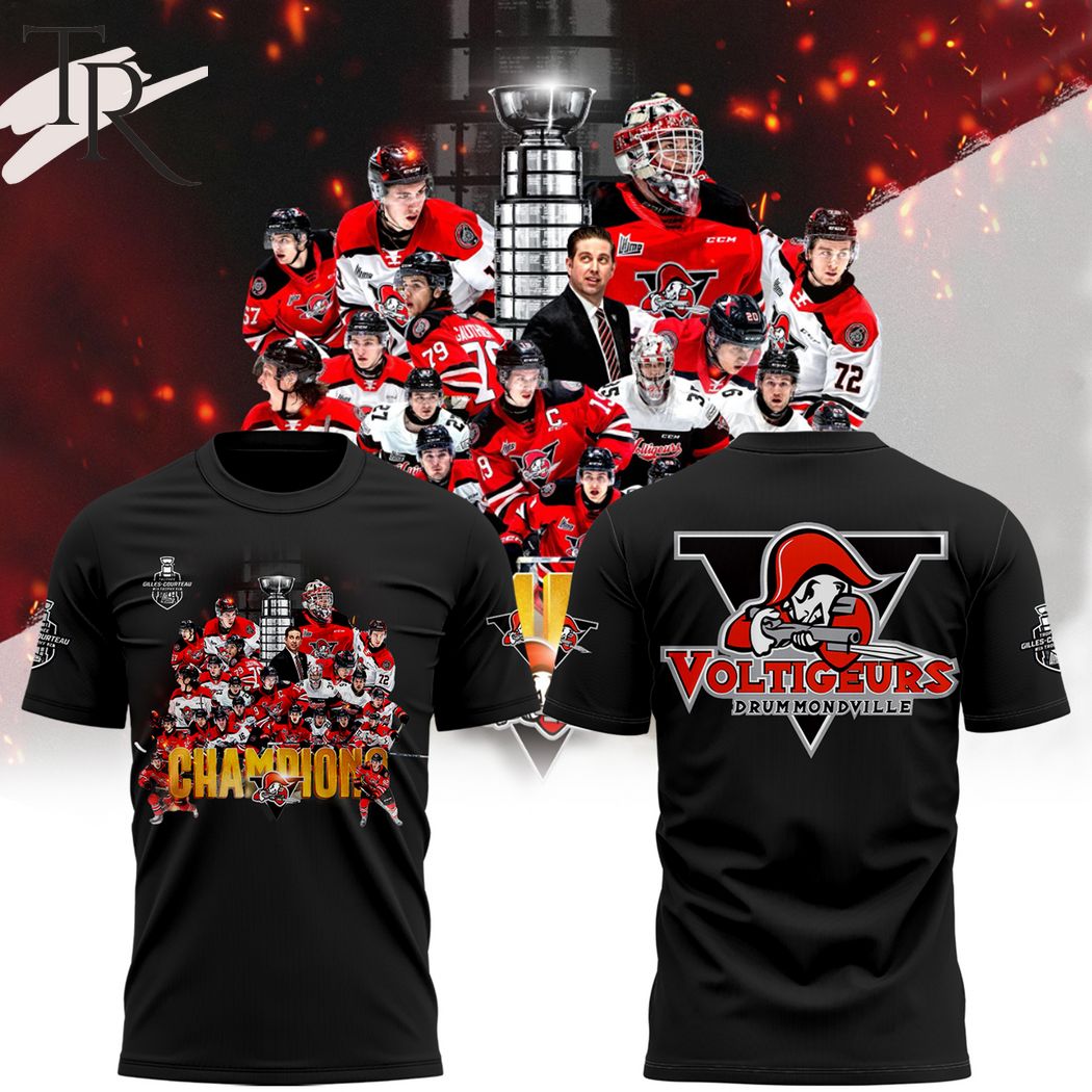 Drummondville Voltigeurs Hockey Champions 2024 Hoodie - Black