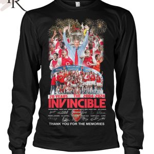 Arsenal 20 Years The 2004-2024 Invincible Thank You For The Memories T-Shirt