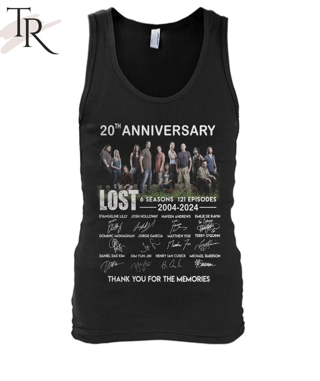 20th Anniversary LOST 6 Seasons 121 Episodes 2004-2024 Thank You For The Memories T-Shirt