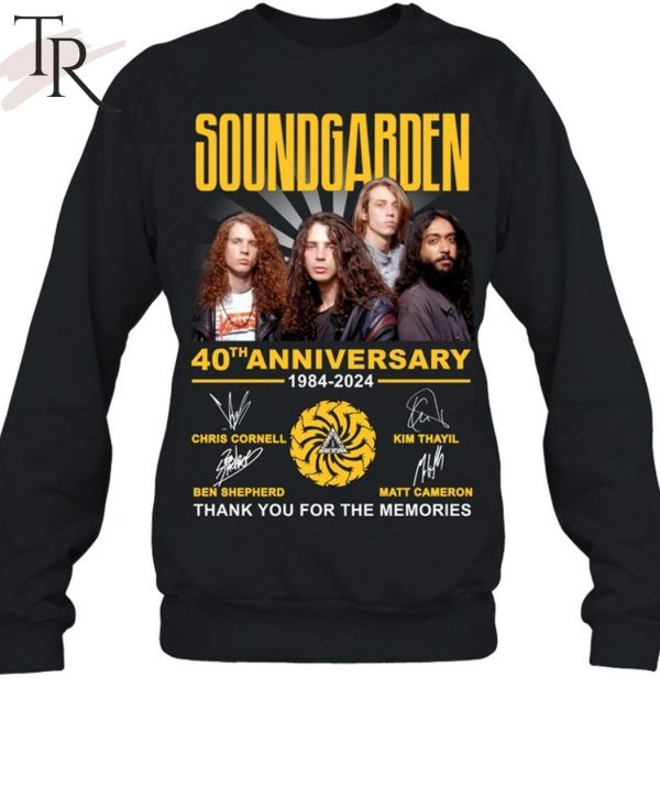 Soundgarden 40th Anniversary 1984-2024 Thank You For The Memories T-Shirt