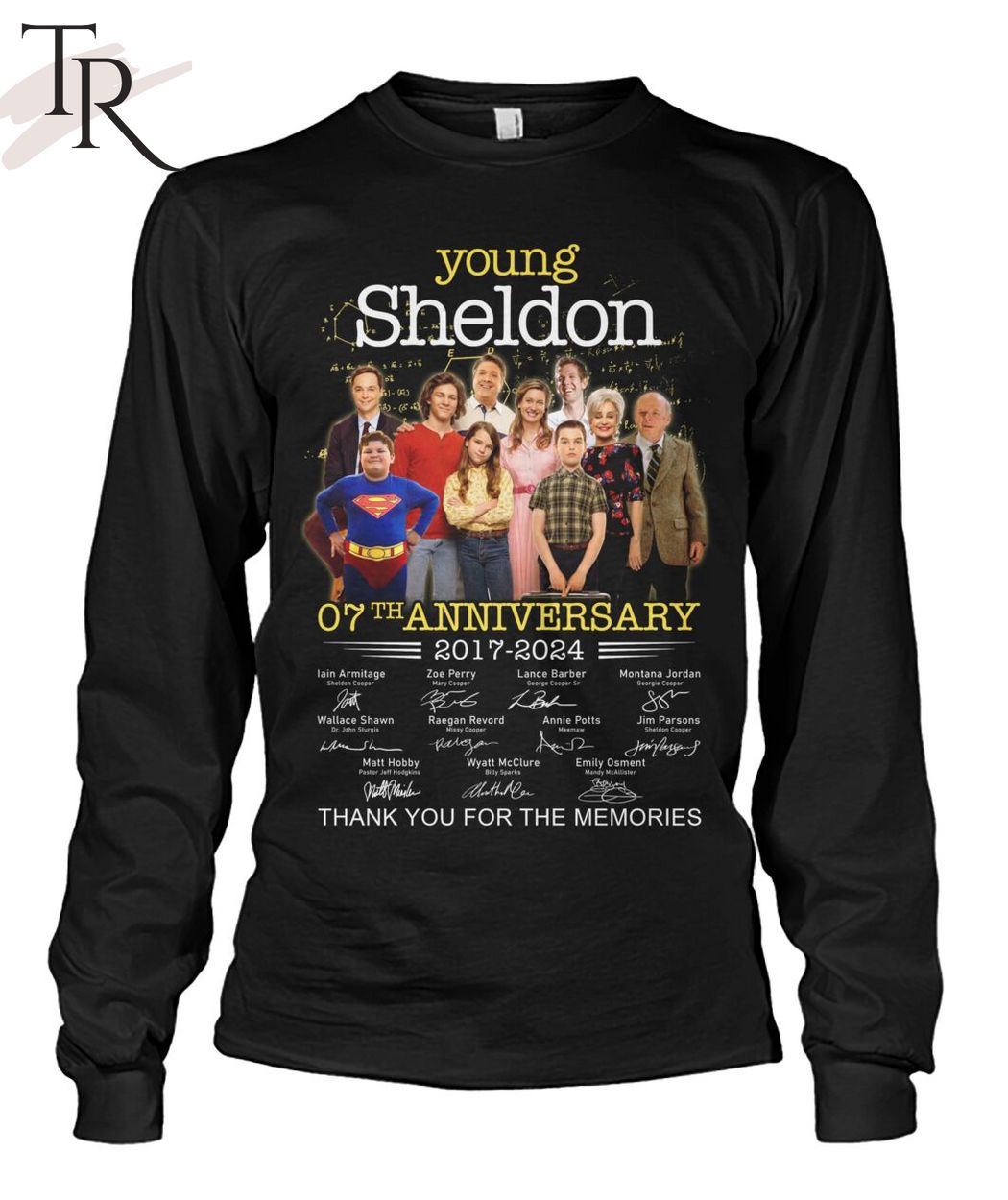 Young Sheldon 07th Anniversary 2017-2024 Thank You For The Memories T-Shirt
