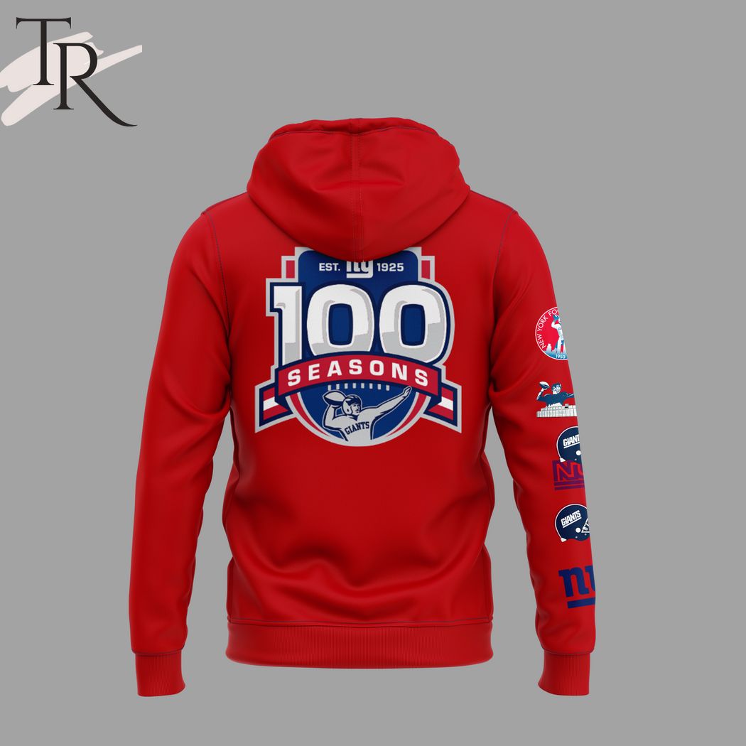 New York Giants 100th Season Prime Time Hoodie - Red