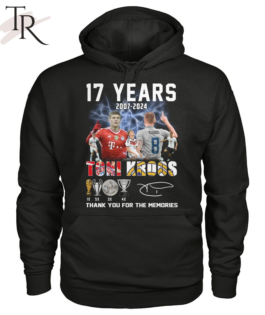 17 Years 2007-2024 Toni Kroos Thank You For The Memories T-Shirt