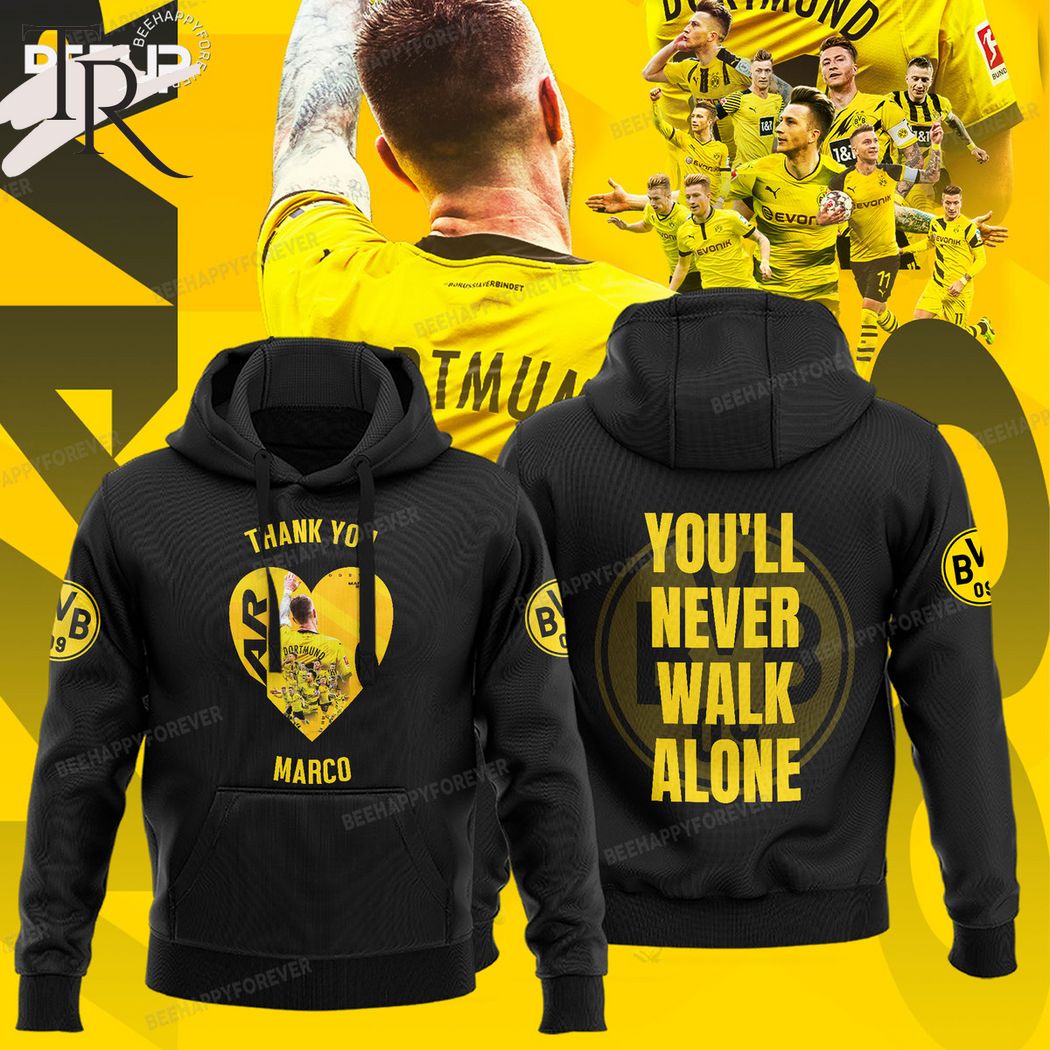 Thank You Marco Reus You'll Never Walk Alone Hoodie - Black