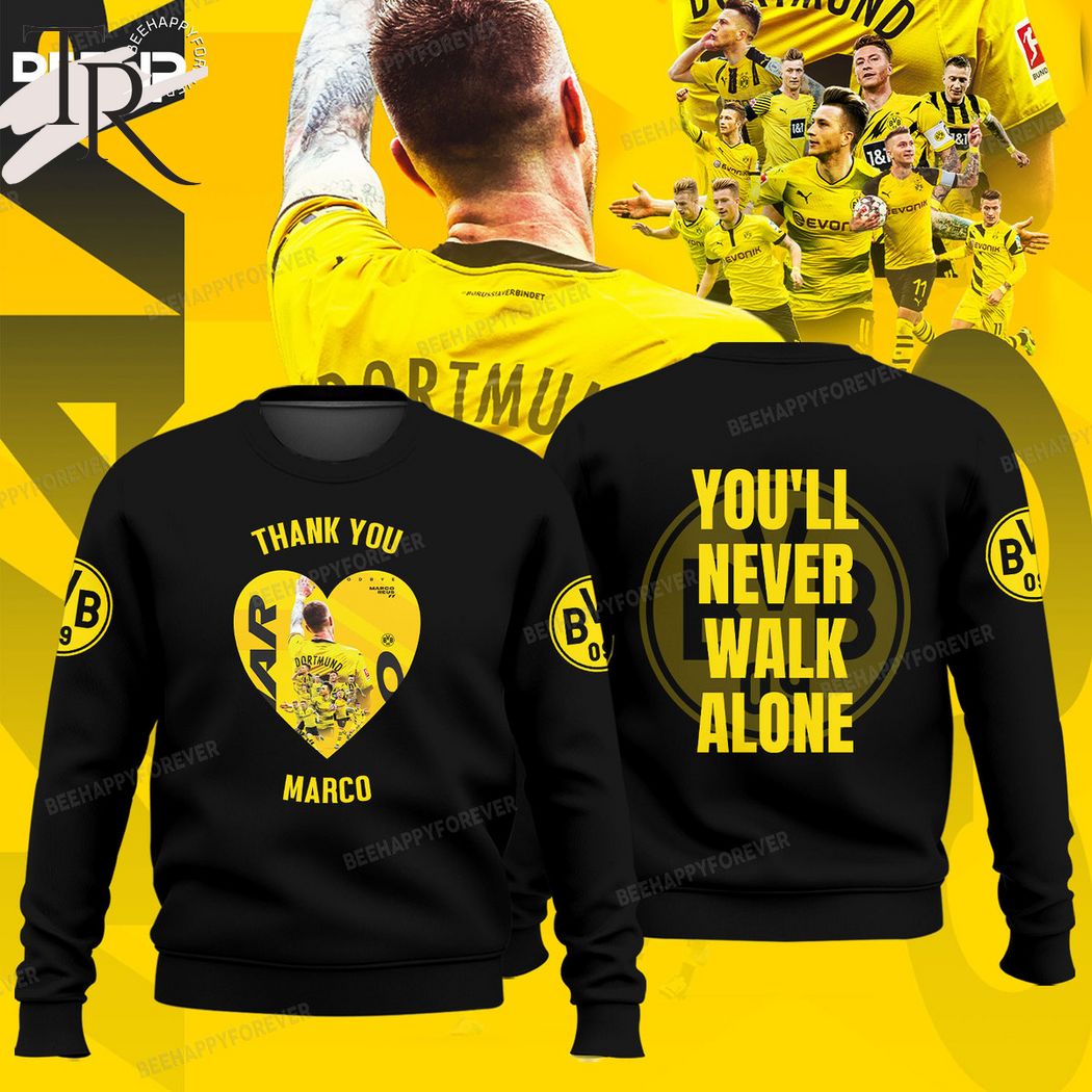 Thank You Marco Reus You'll Never Walk Alone Hoodie - Black
