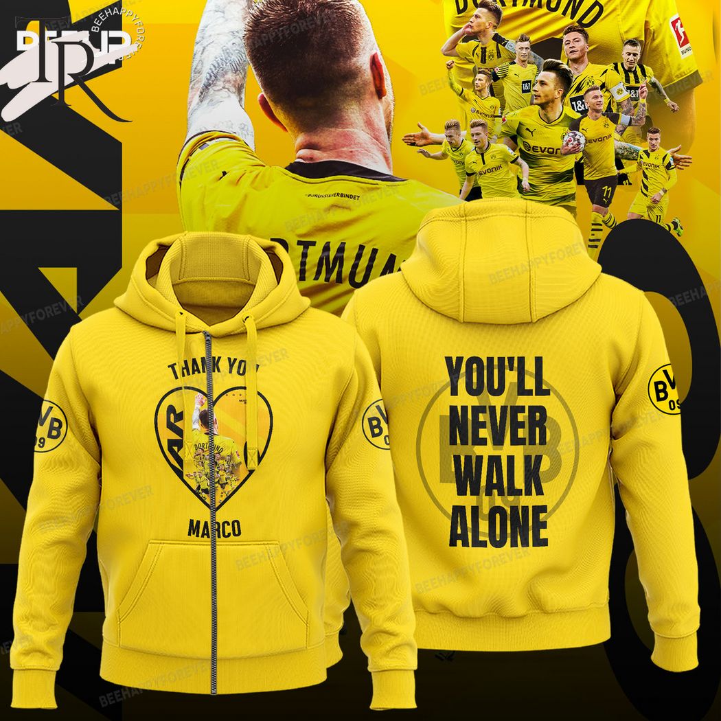 Thank You Marco Reus You'll Never Walk Alone Hoodie - Yellow