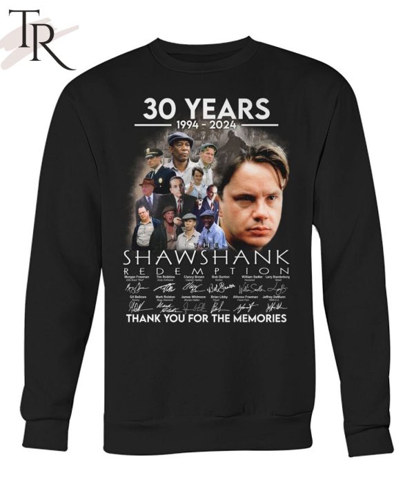 30 Years 1994-2024 Shawshank Redemption Thank You For The Memories T-Shirt